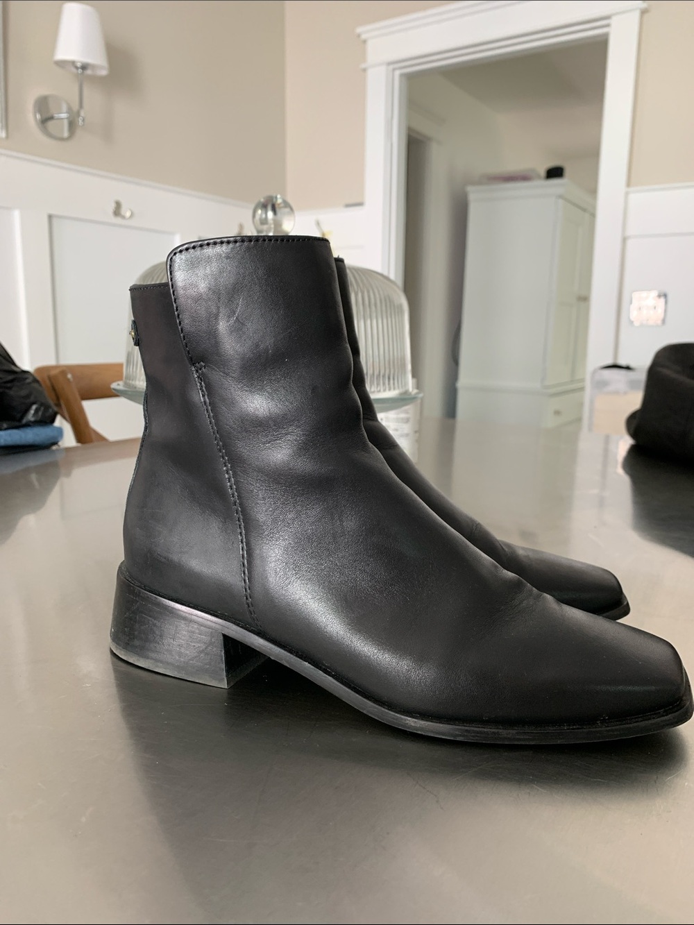 Sam Edelman Thatcher Boots Black Leather Beatles Boots Size 8.5